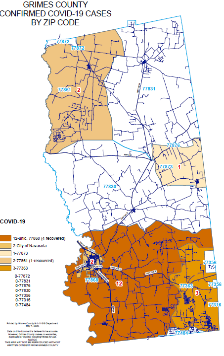 20th COVID-19 case in Grimes County, second in Navasota | Navasota Examiner