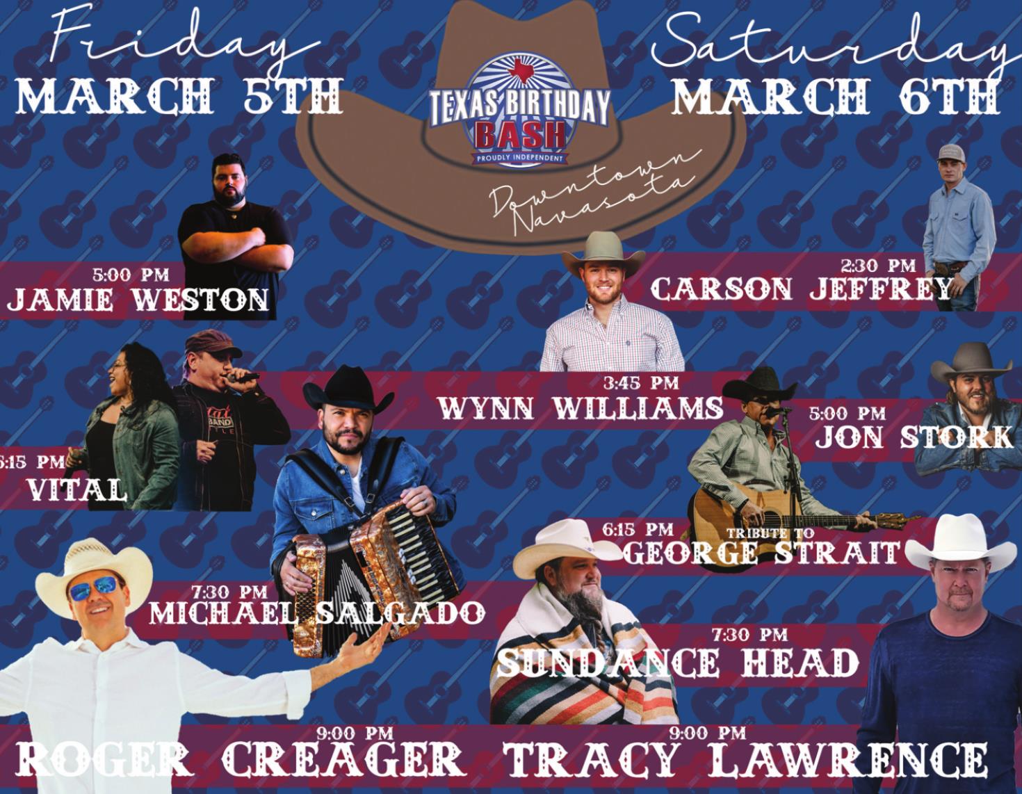 Texas Birthday Bash lineup released Navasota Examiner